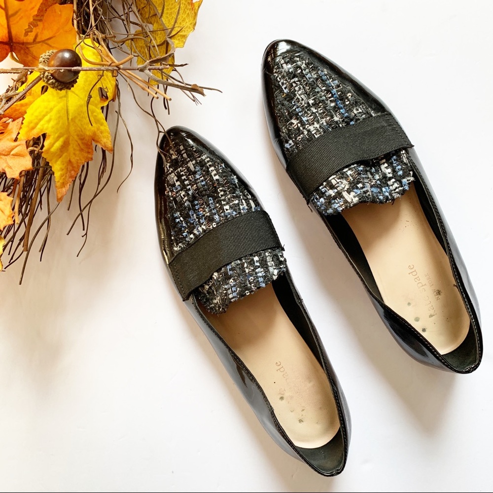 SEND OFFERS! KATE SPADE Corina Tweed Flat Loafers